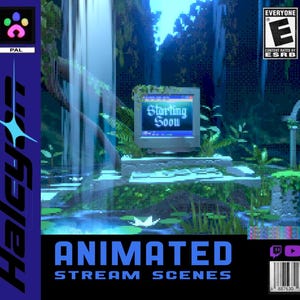 Entspannende versteckte Wasserfall-Höhlen-Bachbachszenen |  3D Retro Grafik für Twitch & Youtube