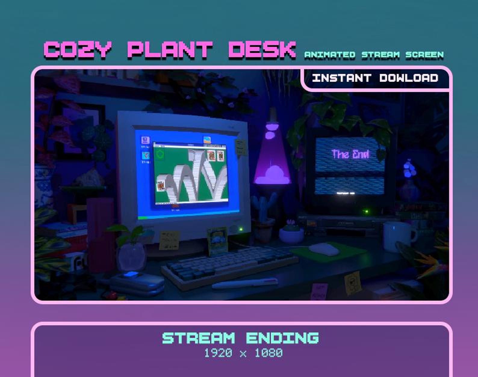 Cozy Plant Desk Twitch & Youtube Stream Scenes - Etsy