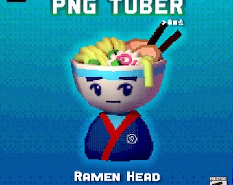 Ramen Head PNGtuber Streaming Avatar | Instant download and ready to use
