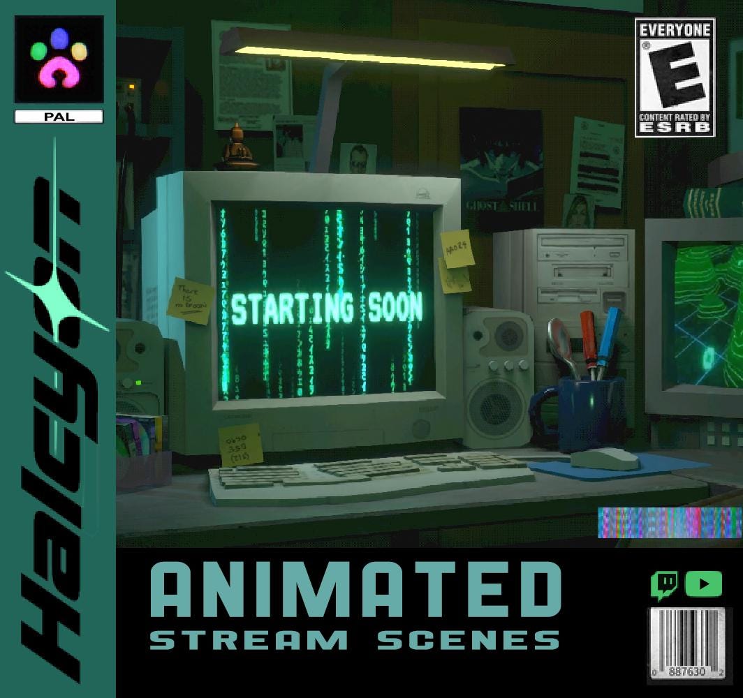 3D Animated Retro Hacker Room Twitch & Youtube Stream Scenes - Etsy