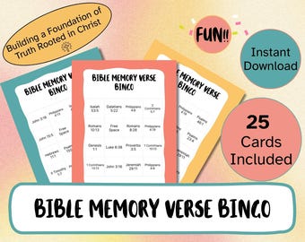 Bibel-Memory-Vers-Bingospiel: Sonntagsschulaktivität (PDF)