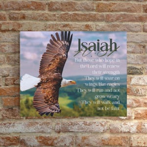Isaiah 40:31 Bible Verse Canvas Art – Christian Wall Art, Scripture Art Print, Inspirational Home Decor, Bible Verse Gift