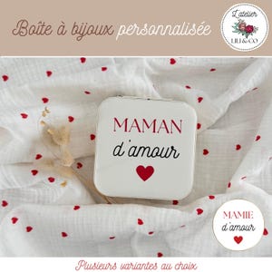Boîte à bijoux personnalisée, cadeau fête des mères, cadeau mamie, cadeau femme personnalisé, cadeau anniversaire, bijoux femme