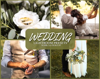 Bright and Airy Wedding Lightroom Presets | Mobile and Desktop Filters