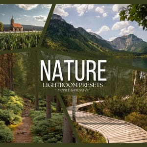 Nature Lightroom Presets for Mobile & Desktop | Natural Photo Filters | Warm Greens, Landscape Tones