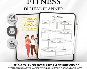 Ultimate Fitness planner 2025, Weight loss journal bundle, Printable Health and Fitness Planner, Fitness Journal, Diet, Workout Trackers