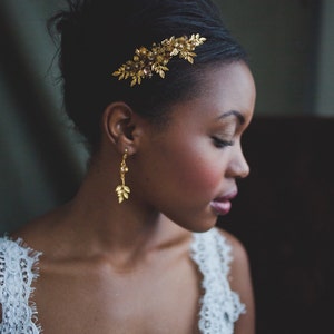 Aurelia - Gold Leaf Bridal Hair Comb