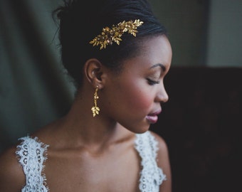 Aurelia - Gold Leaf Bridal Hair Comb