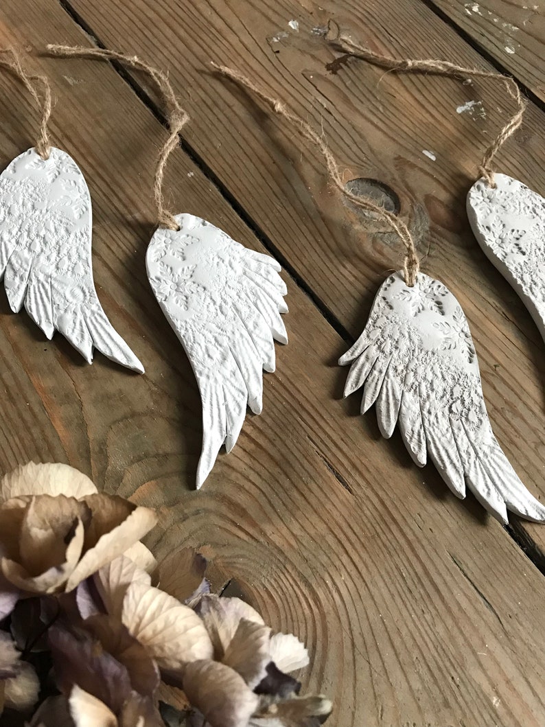 Angel Wing Clay Decoration image 1