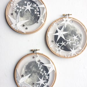 Moon & Stars Hoop Wall Hanging