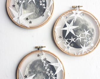 Moon & Stars Hoop Wall Hanging