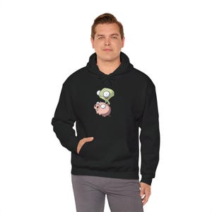 Sudadera unisex con capucha de Invader Zim, divertida para niños y adultos, ideal como regalo para amantes de los animales, ideal para uso informal.