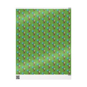 Invader Zim Patterned Wrapping Paper, Kolorowe opakowanie na prezenty, Ekologiczny arkusz do pakowania, Opakowanie świąteczne, Opakowanie urodzinowe i okolicznościowe