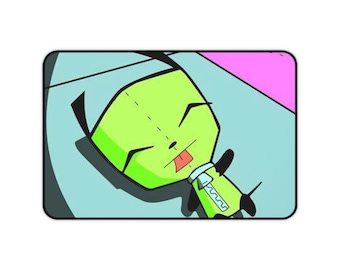 Fun Invader Zim Gir Desk Mat for Gamers, Colorful Office Decor, Cute Mouse Pad, Stylish Gaming Accessory, Ideal Gift for Students