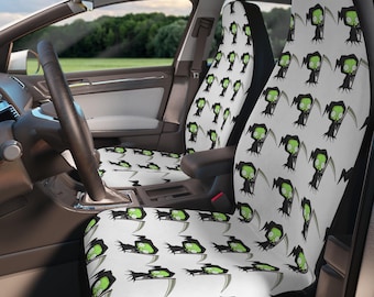 Invader Zim Gir Reaper, Polyester Car Seat Covers, Fun Automotive Decor, Unique Gift for Car Lovers, Halloween Vibe, Cute Monsters