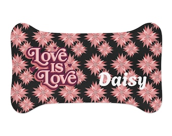 Personalized Pet Feeding Mat: Floral Design, Memory Foam, Anti-Slip