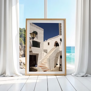 Binibeca, Minorca, Isole Baleari, Spagna, arte murale, ristampa, paesaggio, natura, fotografia, vacanza, viaggio, isola, spiaggia, relax, mare, bianco