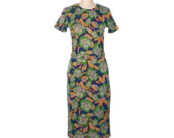 ZARA Vintage Floral Bodycon Dress: Y2K Garden Print, Fitted Silhouette