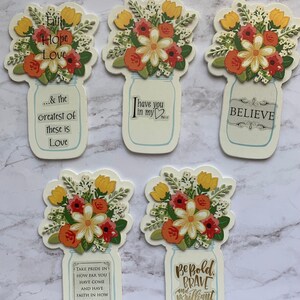 Inspirational Jar Ornament or Magnet  made of wood