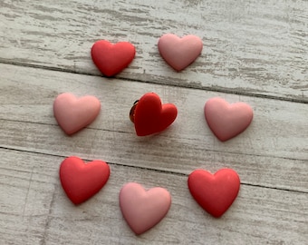 Valentine Heart Lapel Pin, brass Valentines Day