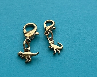 Tyrannosaurus Rex Zipper Charms, Dinosaur Zipper pull, set of 2, zipper charm T rex