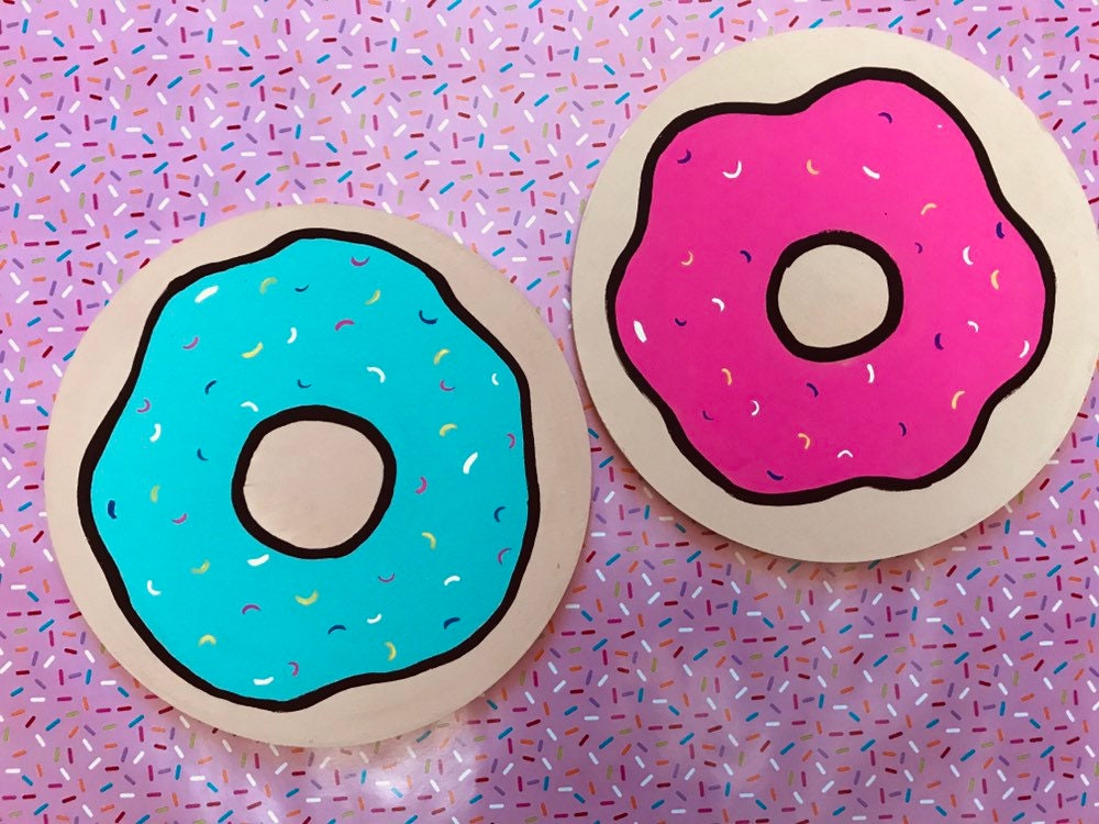 Hand Painted Donut Wall Decor Doughnut Decoration Doughnut Wall Decor Donut Decoration 1