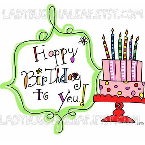 Happy Birthday Card, hoop je dag zo ontzagwekkend is aangezien u bent, doodle taart tekening kaart gemaakt op gerecycleerd papier wordt geleverd met envelop en zegel