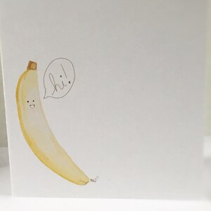 Banana Pun Card, ich finde Sie sehr apeeling, Banana Love Card, Doodle aus recyceltem Papier, kommt mit Umschlag und Siegel