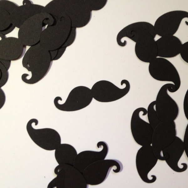 50 Black 2 inch wide mustache die cut, cut out