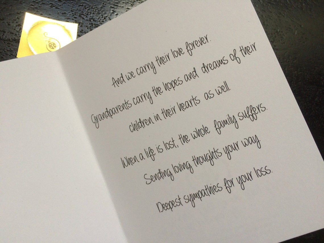 Miscarriage Sympathy Card Miscarriage Card for Grandparents Etsy India