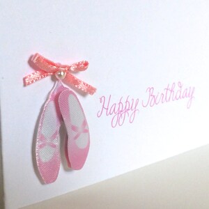 Ballerina Birthday Card, Dance Birthday Card, for little girls, Tiny Dancer, made on recycled paper, comes with envelope and seal