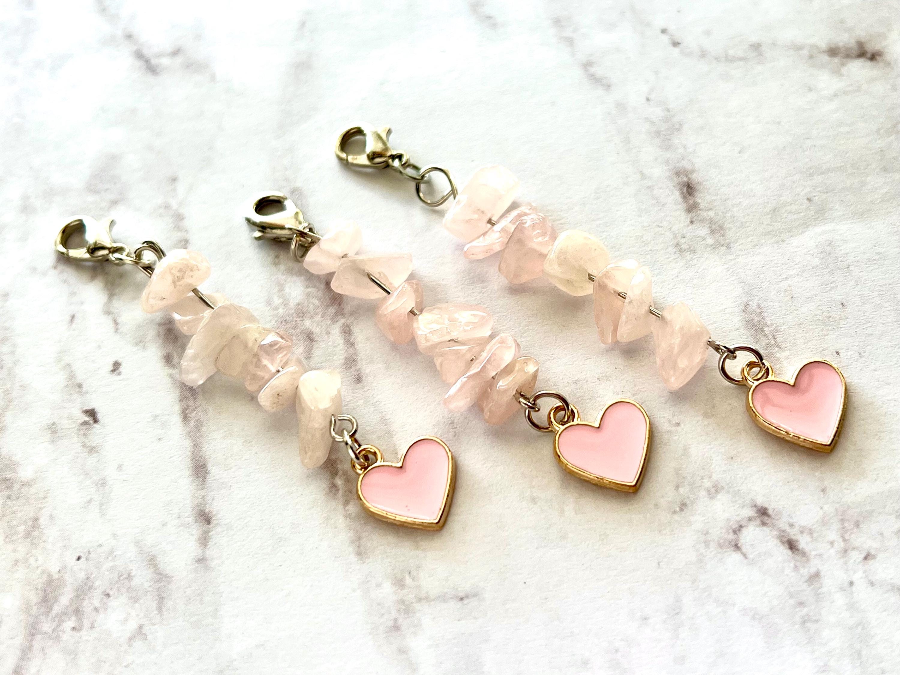 soulmate manifestation, Soulmate Love Attraction Charm – Rose Quartz & Pink Heart Bag Clip, Mesa Blessed Crystal Keychain, love, romance