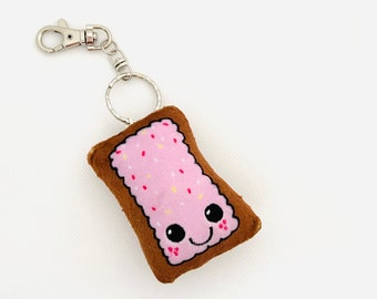 Pink Poppy Pastry Soft Plushie Plush Keychain designed by me