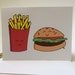Hamburger and Fries Card, I Love Us Together, Anniversary Card, Doodle ...