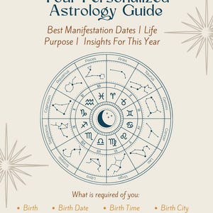 Guia personalizado para VOCÊ, Mapa Astral e Guia de Manifestação, Astrologia, Propósito de Vida, Melhores Datas para este ano