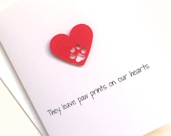 Loss of Dog Sympathy Card, Loss of Cat Sympathy Card, Loss of Pet Sympathy Card, made on recycled paper, comes with envelope and seal