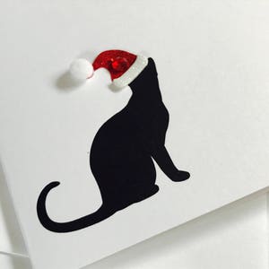 Christmas Cat Card, Hebben een Pawsitively Purrfect Kerstmis, gemaakt op gerecycled papier, wordt geleverd met envelop en zegel