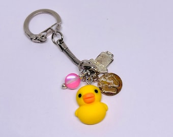 New Baby, Blessed Rubber Ducky Baby Keychain, Blessed by Shaman (me)