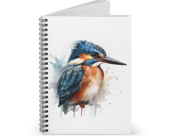 Kingfisher Bird aquarel Spiraal Notebook