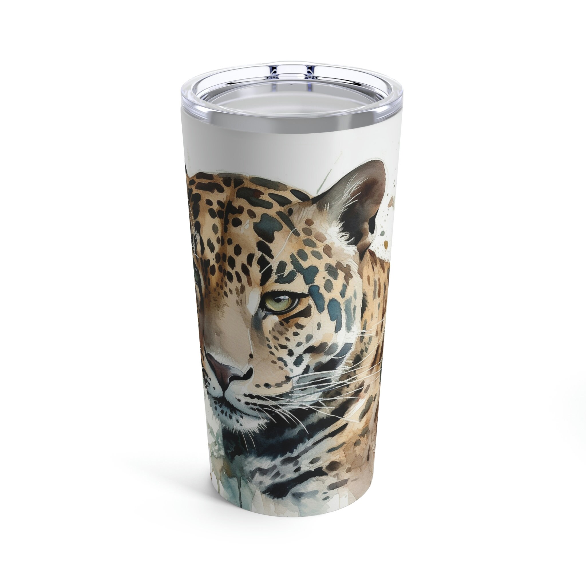 Vaso Jaguar Watercolor, 590 ml, apto para lavavajillas, acero inoxidable.