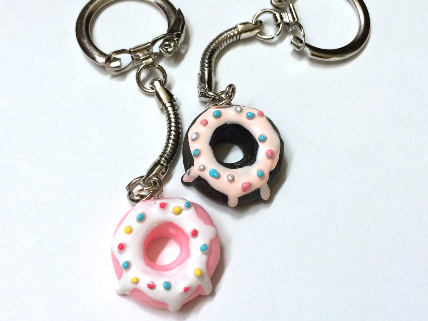 Doughnut Keychains, Donut Keychain, Best Friends Keychains or Couples ...