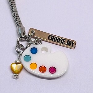 Artist Palette Keychain, Bag Charm, Blessed by Shaman (me)