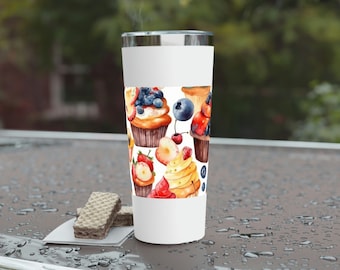 Cupcake  Cup, Cupcake tumbler, Insulated Tumbler, 22oz