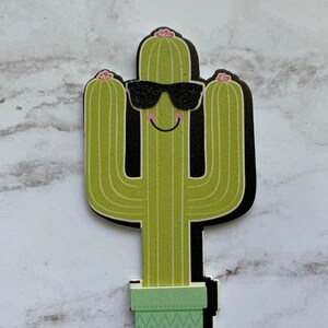 Cactus Ornament or Magnet  made of wood