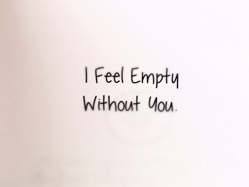 I Feel Empty Without You Miss You Donut and Donut Hole Card Etsy