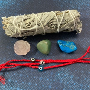 Blessed Evil Eye Protection Bracelet – Handmade Spiritual Bracelet for Health, Safety, and Energy Shielding – Blessed by Shaman