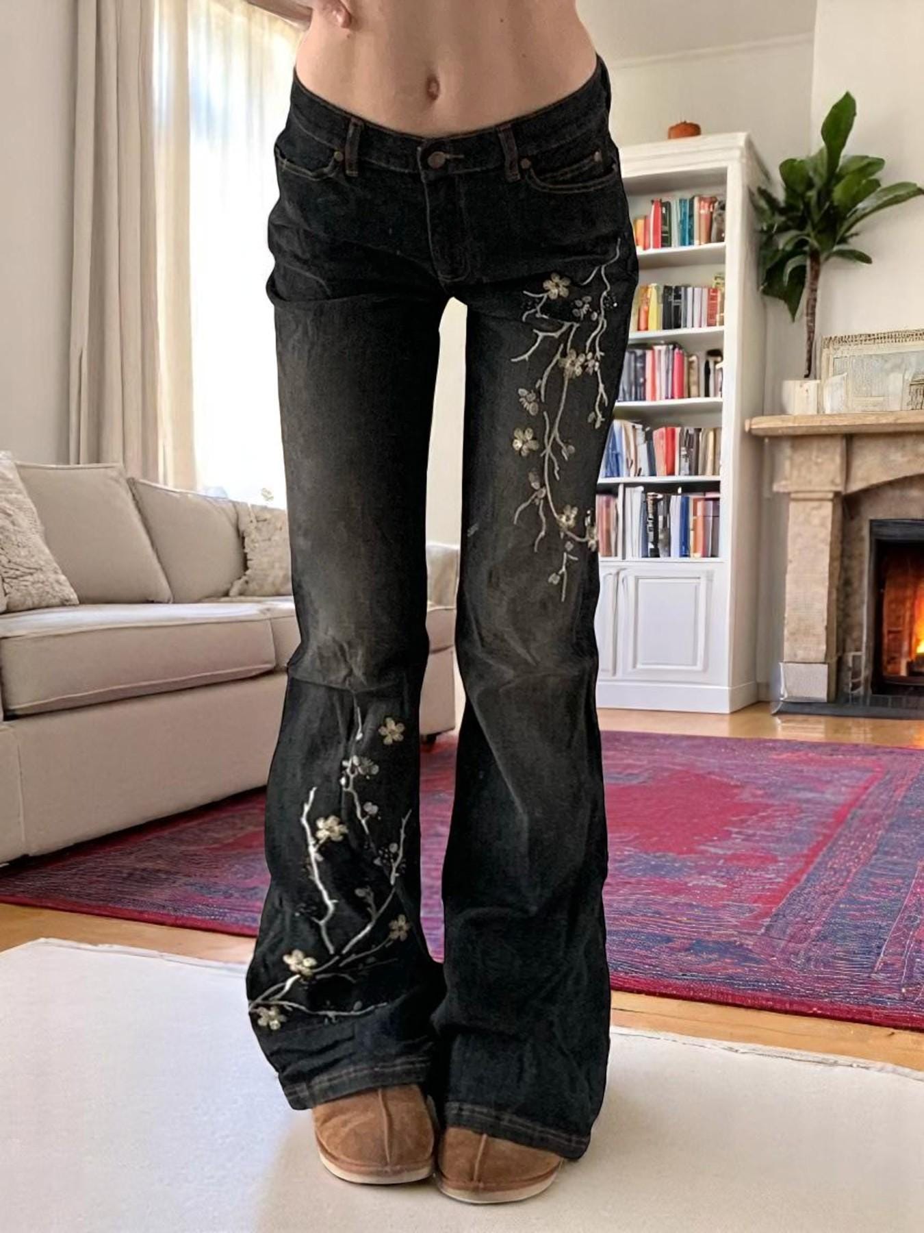 Y2k Flared Pants - Etsy