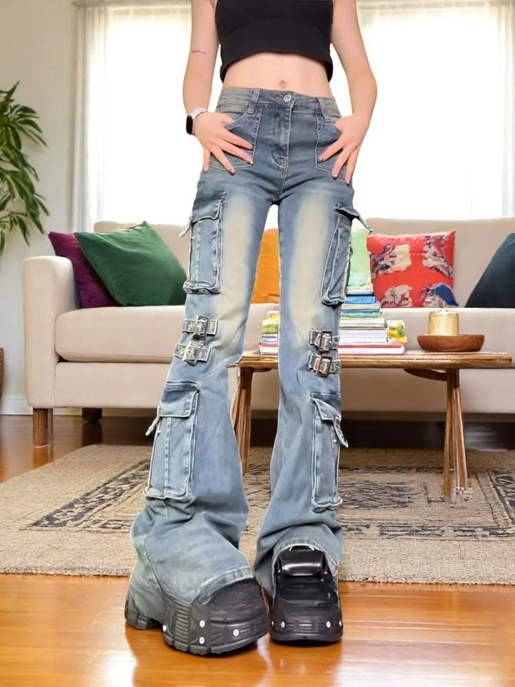 Y2k grunge jeans - Etsy Polska