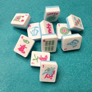 Two Tone Waterproof American Mahjong Set - Spring Colors