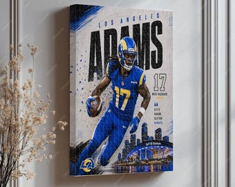 Los Angeles Rams Art - Cooper Kupp, NFL Wall Art, Sports Decor, Football Player Artwork, SoFi Stadium, Team Pride, Collector's Item, Gift
